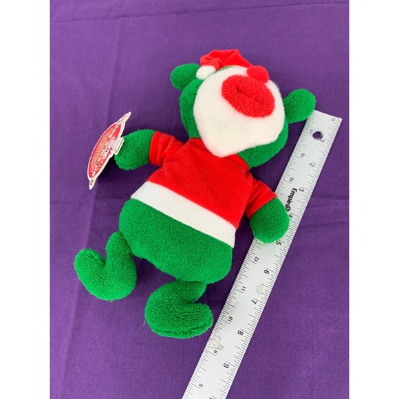 Toys R Us 2010 Mattel Sing A Ma Jigs Plush Doll Christmas Figure GREEN with Sant - Picture 5 of 11